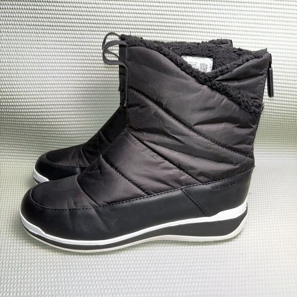 Merrell Snowcreek Midcalf Boots Women’s Size 10 J003668 Black Polyester Blend - Picture 3 of 10